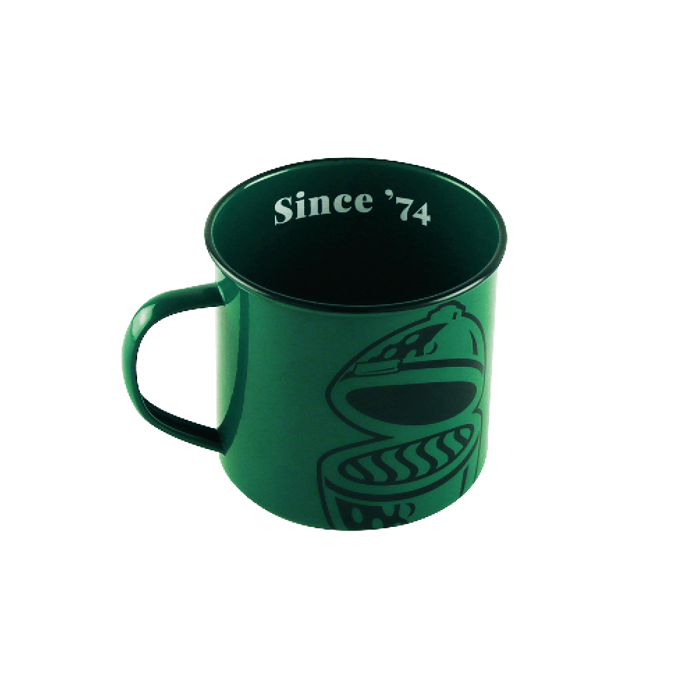 Emaille Becher - Grün