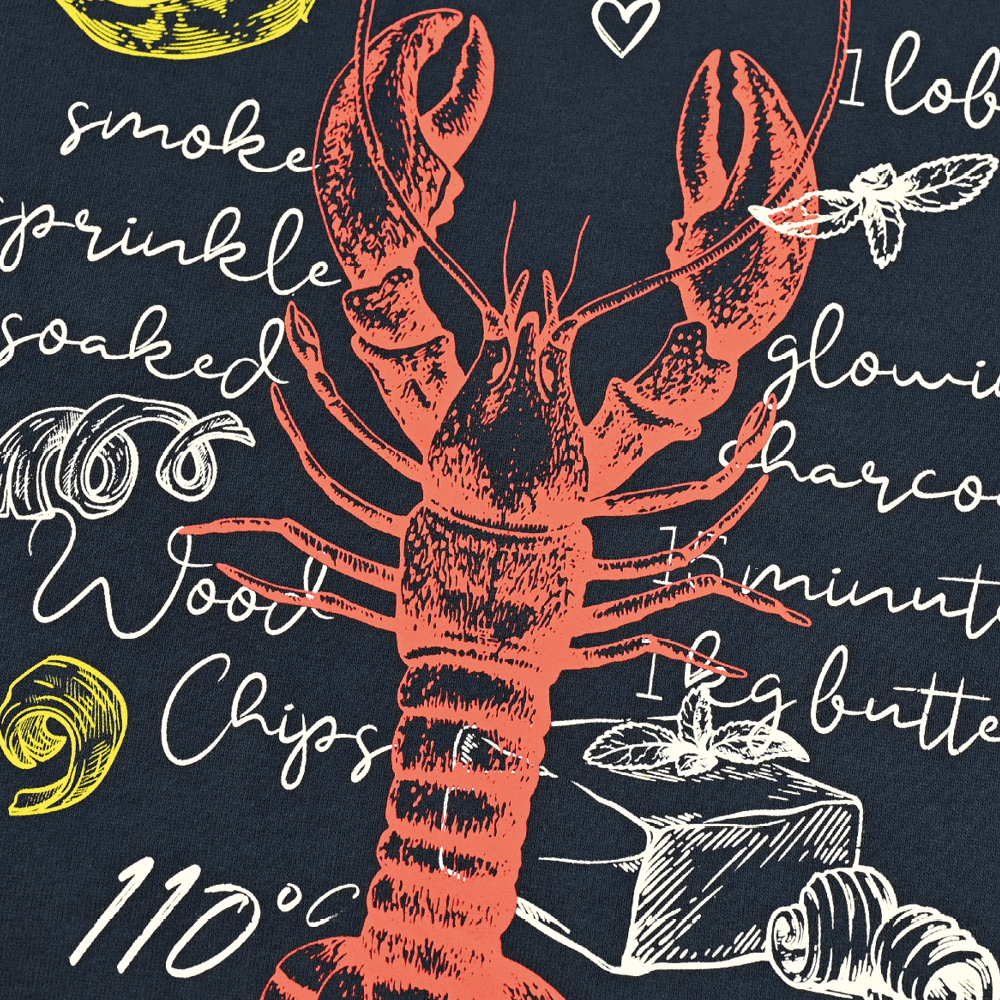 Oversized jumper sweater - Blau - "Lobster Lovers"