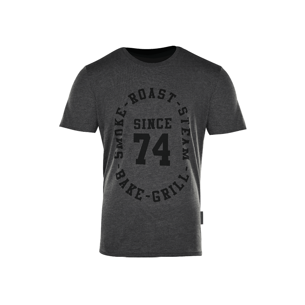 T-Shirt Holzkohlegrau "Since 74"