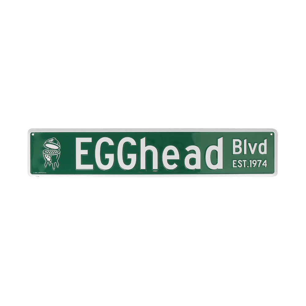 Straßenschild "EGGhead Blvd"