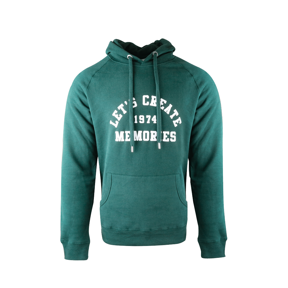 Hoodie Grün "Let’s create memories"
