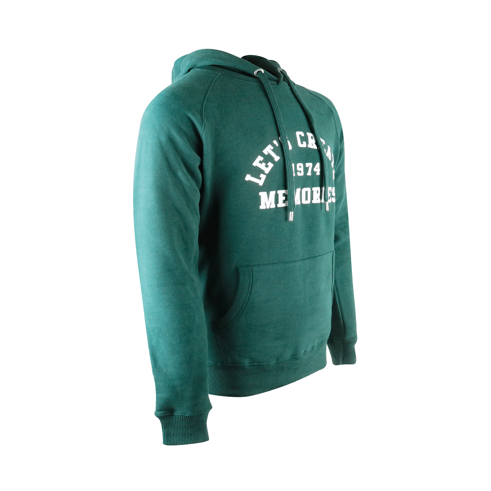 Hoodie Grün "Let’s create memories"