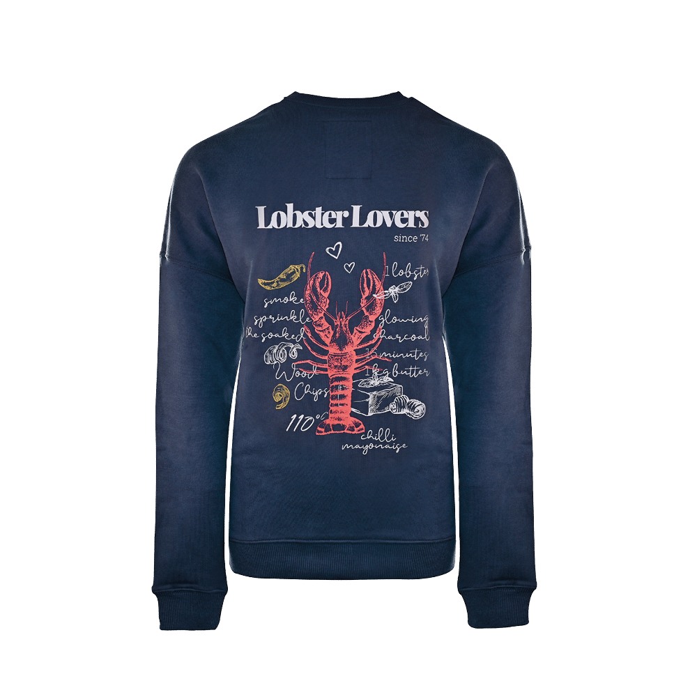 Oversized jumper sweater - Blau - "Lobster Lovers"