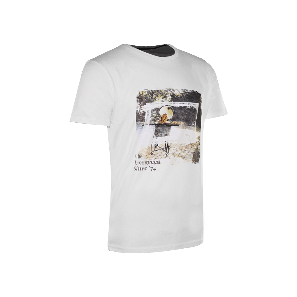 Weißes T-shirt "The Evergreen Chicken"