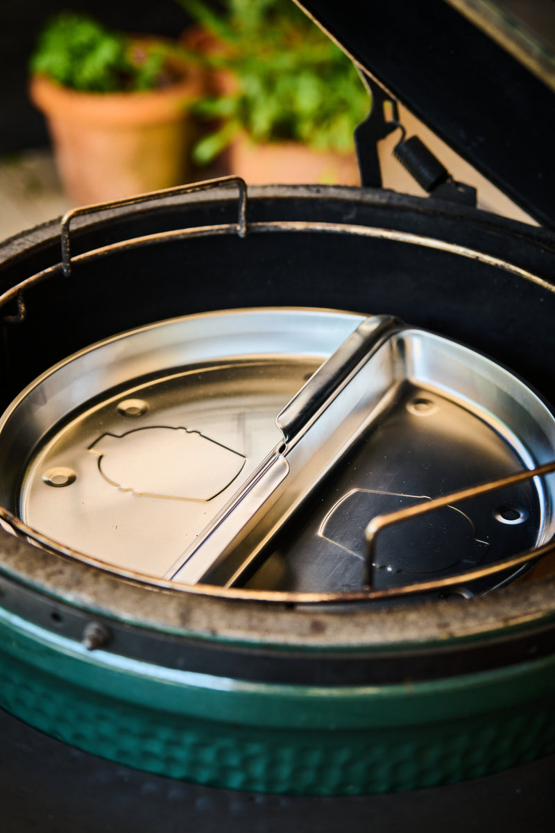 Big Green Egg Edelstahl Fettauffangschalen-Set