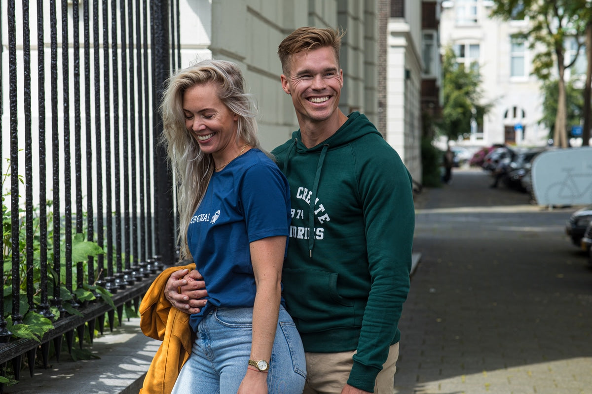 Hoodie Grün "Let’s create memories"