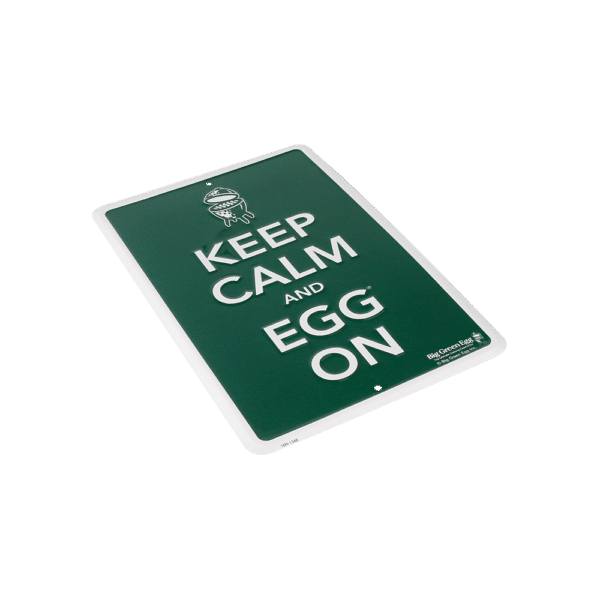 665719118851 Stamped Aluminium Keep Calm Sign2 Big Green EGG