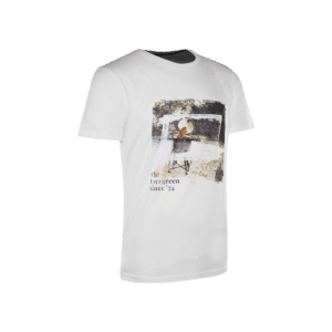 Weißes T-shirt "The Evergreen Chicken" – Bild 4