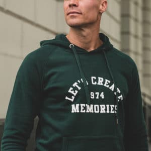 Hoodie Grün "Let’s create memories" – Bild 7